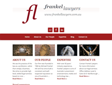 Tablet Screenshot of frankellawyers.com.au